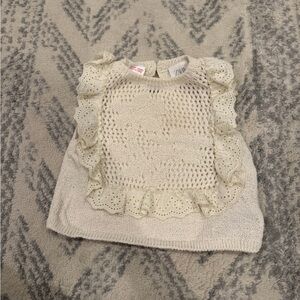 Zara Ivory Knit Baby Top